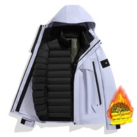 Vente directe usine – Nouvelle veste bomber d'hiver imperméable à capuche, doublure amovible, trois-en-un, thermique, unisexe, pour l'extérieur