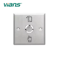 VIANS TK-904 DC12V 3A 1NO1NC 86*86mm Bouton de sortie en acier inoxydable IP40 à visser, interrupteur à bouton-poussoir, 1 000 000 utilisations électriques