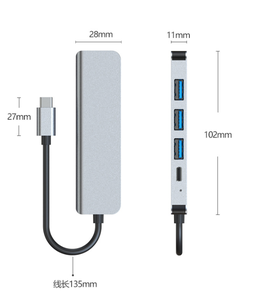 Estación de acoplamiento USB C para MacBook, portátil, monitor dual, 5, 1, cable de concentrador, estación de acoplamiento para monitor dual, USB 2.0/SD/TF/USB3.0/USB2.0, stock - Product Image 6