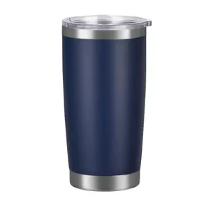 20 oz cooler stainless steel double walled vacuum insulated custom coffee tumbler cups with lid