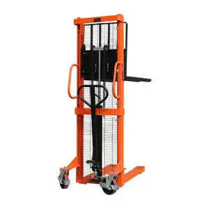 Factory Low Moq Lifting Semi Electric Stacker Walking Type Electric Stacking Truck Forklift