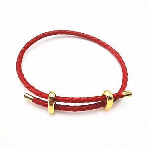 Braided <b>Couple</b> <b>Bracelet</b> Stretchable Unisex Jewelry Black Red Pink White Manual Crafted Style Commute Gift - Product Image 5