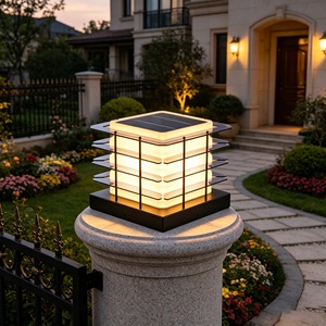 Nouvelles lampes à pilier LED électriques/solaires, modernes, pour villa, jardin, extérieur, indice de protection IP65, garantie de 5 ans - Product Image 5