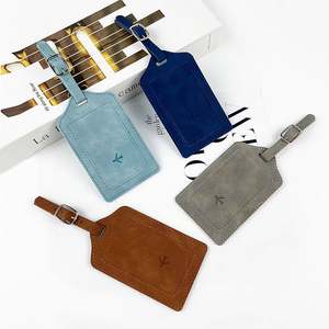 Porte-passeport et étiquette de bagage en cuir PU, portefeuille de voyage, porte-cartes, logo personnalisé, ensemble porte-passeport et étiquette de bagage - Product Image 5