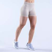 Short de sport pour femme, taille mi-haute, à séchage rapide, en nylon, pour yoga, fitness et entraînement, avec compression