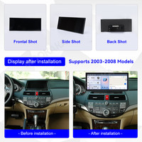 ZWNAV 15,8 pouces Carplay pour Honda Accord 7ème génération 2003-2008, navigation GPS pour voiture, lecteur multimédia vidéo, écran tactile, autoradio