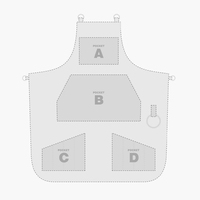 Tablier de Chef Imperméable Personnalisable avec Logo pour Barbier, BBQ, Restauration – Tissu Mélangé, Bretelles Croisées Réglables