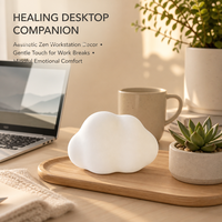 Jouet Squishy Nuage Blanc Décoratif Minimaliste Doux à Presser Anti-stress Cadeau pour Vitrine Étagère Présentoir de Plantes Maison Bureau Commerce