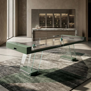 <span class=keywords><strong>Table</strong></span> de <span class=keywords><strong>hockey</strong></span> sur <span class=keywords><strong>air</strong></span> suspendue professionnelle de luxe pour 2 joueurs, avec pieds en bois et verre, pour loisirs à domicile - Product Image 3