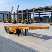 Nouvelle semi-remorque à châssis en acier JINFENG, à poutre droite, pour conteneurs de 20 et 40 pieds, remorques de camion robustes, taille personnalisable, Air