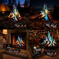 Poudre magique pour feux de bois changeant de couleur en gros – Jusqu'à 1 heure de couleurs pour cheminée intérieure et fête de feu de camp extérieure