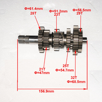 Arbre de transmission principal à 5 vitesses pour moto avec moteur CG200 CG250 200cc 250cc