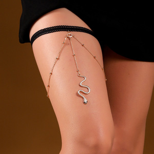 Go Party Chaînes de Jambes <span class=keywords><strong>Femme</strong></span> Serpent Cristal Plage Sexy Chaîne de <span class=keywords><strong>Corps</strong></span> Bijoux Multicouche Gland Strass Perle Chaîne de Cuisse - Product Image 6