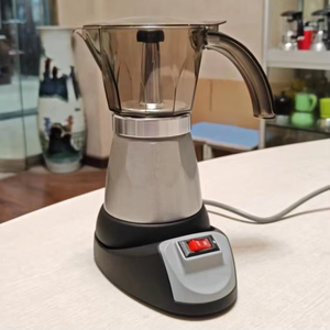 Moka Pot eléctrico 6 tazas 300ml estufa Espresso <span class=keywords><strong>Maker</strong></span> portátil de acero inoxidable <span class=keywords><strong>Mocha</strong></span> Pot Percolador cafeteras italianas - Product Image 6