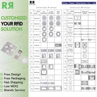 Étiquette RFID UHF passive, portée de lecture 4m, autocollant en papier couché, étanche, puce UHF 860-960Mhz, taille de l'étiquette 45x20mm, couleur intégrale