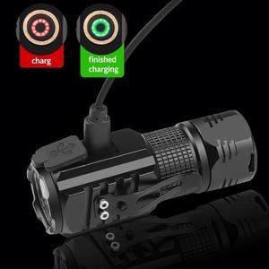 600 Lumen Tactical Flashlight Clip Lamp 3 Mini Sealed One Piece Body 4 Modes Type-c USB Charging IP54 Aluminum Alloy Work <b>Light</b> - Product Image 3