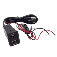 Spezieller USB-Halter für Nissan mit Quick Charge 3.0 und USB-Verlängerung kabel QC3.0 AUDIO Data Tansmit