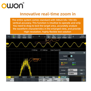 ออสซิลโลสโคป 4 ช่องสัญญาณ พร้อมแบนด์วิดท์ 100MHz, เครื่องนับความถี่, เครื่องวิเคราะห์ FFT และฟังก์ชันวิเคราะห์โปรโตคอลหลายประเภท - Product Image 4