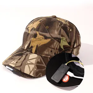 2023 New Arrival Embroidered Cotton Camo Led Baseball Hat with Light