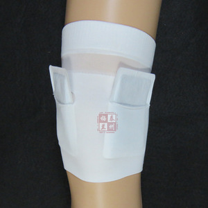 Manchon de protection pour genou en coton élastique, couleur unie, protection thermique pour le soutien des articulations - Product Image 2