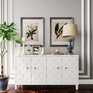 Credenza con 4 Ante in Legno, Mobile Buffet per Soggiorno, Ingresso e Corridoio - Product Image 3