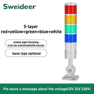 12V <span class=keywords><strong>24V</strong></span> 220V một lớp 2 lớp 3-Lớp <span class=keywords><strong>LED</strong></span> nhấp nháy cảnh báo Stack tháp ánh sáng với buzzer còi báo động an ninh lammp cho máy - Product Image 6