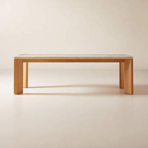 Set Tavolo da Pranzo in Legno con Piano in Marmo dal Design <span class=keywords><strong>Modernista</strong></span> e 6 Sedie Imbottite - Product Image 5