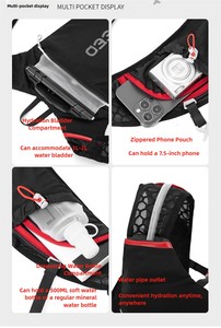 Chaleco ultraligero de nailon personalizado para correr al aire libre para mujer con capacidad de hidratación de 5L, senderismo, carrera de maratón - Product Image 3