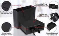 Caja de Regalo de Perfume Magnética, Ecológica y Reciclable, de Papel Rígido Rosa de Lujo Personalizada con Cinta y Logotipo para Cosméticos