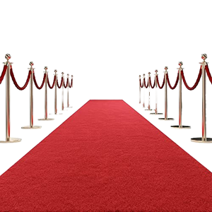 <span class=keywords><strong>Tapis</strong></span> d'extérieur en polyester rouge épaissi, idéal pour les bureaux, les hôtels, les couloirs, les expositions et les événements décoratifs – Vente Flash - Product Image 1
