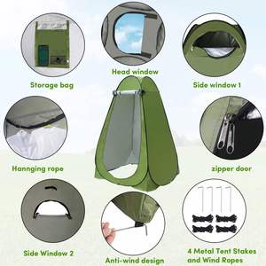 4x4 Tente De Douche <b>Shower</b> Toilet Changing Pop <b>Shower</b> Tent <b>Portable</b> Privacy Solar Tent Kit Solar <b>Shower</b> Bag 4-Season - Product Image 4