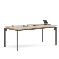 Bureau moderne de luxe en bois massif pour salle de réunion 6 8 10 places Tables de conférence en bois laminé