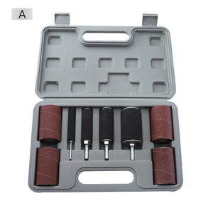 Carpintería Drive Spindle Lijado Tambor Lijadora Kit <span class=keywords><strong>de</strong></span> herramientas Pulido Limpieza Ruedas Cabeza Tambor abrasivo Lijadora Mangas Set - Product Image 4
