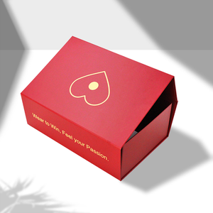 Custom Packaging <strong>Boxes</strong> Luxury Logo Recycled Cardboard Folding <strong>Red</strong> Clothing Box Foldable Paper Gift <strong>Boxes</strong> Magnetic - Product Image 3