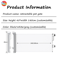 Puerta Plegable para Mascotas Prodigy SG020A con Cierre de Botones y Diseño de Animales, Ecológica y Duradera para Perros y Gatos, Uso en Interiores