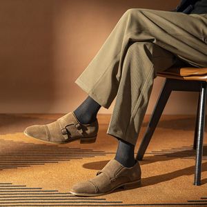 รองเท้าหนังแท้คุณภาพสูงสำหรับผู้ชาย แบบอ็อกซ์ฟอร์ด กันน้ำ ระบายอากาศ เพิ่มความสูง เหมาะสำหรับใส่ทำงาน ใส่ลำลองในฤดูใบไม้ร่วง - Product Image 5