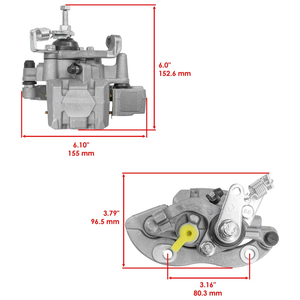 Pinza de freno trasero para Yamaha YFZ450 YFZ450R YFZ450X <span class=keywords><strong>Raptor</strong></span> <span class=keywords><strong>700</strong></span> 700R 5TG-2580W-21-00 5TG-2580W-20-00 ATV UTV repuestos - Product Image 3