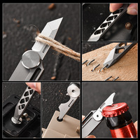 Outil de poche pliable en alliage de titane TC4, barre de levier EDC, tournevis plat, ouvre-bouteille, portable, pour le camping en plein air, la survie