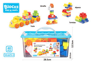 Set Blok Partikel Besar untuk Anak Laki-laki dan Perempuan, Kereta Api, Kastil, Perakitan DIY, Edukasi, Pembelajaran Dini 0-24 Bulan - Product Image 4