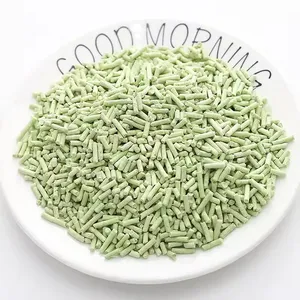 Amostras grátis de fibra de ervilha tofu maca de gato aglomerando rápido, inodoro e livre de poeira feito com madeira de amido de plástico de cob de milho - Product Image 3