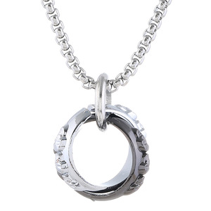 Vintage Punk <strong>Men</strong> Necklace Male Metal <strong>Chain</strong> Double Circles Pendant Necklace Male Jewelry <strong>Accessories</strong> - Product Image 5