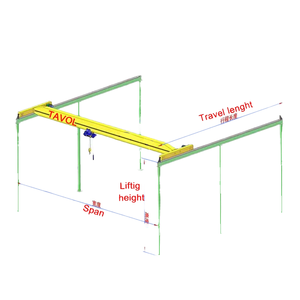 Grúa Puente Monorraíl Tipo LX, Grúa Colgante de Viga Única con Polipasto Eléctrico - Product Image 1
