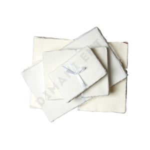 <b>Vintage</b> Recycled Cotton Deckle Edge White 150 Mg Sheets Water Color <b>Painting</b> Paper Digital Printing Calligraphy Printing - Product Image 1