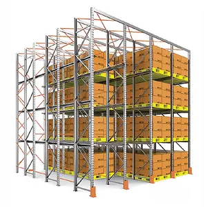 2024 Industrial metal shelf warehouse drive in through pallet racking FIFO FILO storage rack