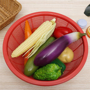 Cesta Redonda de Plástico para Arroz y Verduras, Colores Variados, Reutilizable, Cesta de Drenaje para Cocina, para Lavar Frutas y Verduras - Product Image 2