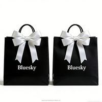 Sac en papier personnalisé d'usine, sac de luxe pour marque, logo personnalisé, sac de boutique de chaussures, emballage noir, sac cadeau en papier pour vêtements