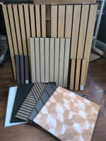 Panneau acoustique en MDF, grille insonorisante, panneau mural décoratif en bois, design 3D, léger, réduction du bruit, utilisation intérieure