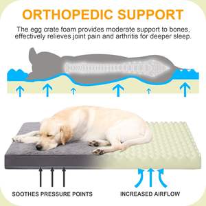 ペット用犬用ベッド犬用マット取り外し可能洗えるスポンジ環境にやさしい冬用固体整形外科犬用ベッドペット用クッション - Product Image 2