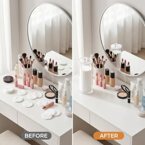 Rotating <b>Acrylic</b> <b>Makeup</b> Organizer Oem, Frosted <b>Acrylic</b> Cosmetic Display Organizer - Product Image 5