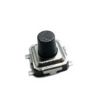 Interruttore Tattile Elettronico 3x3mm in Ottone/Acciaio Inox, Pulsante a 4 Pin SMD 3*3*1.5mm con Testa in Plastica Personalizzabile